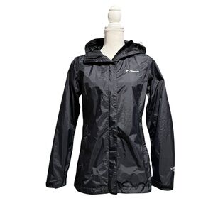 Columbia Omni-Tech Women's Black Rain Jacket Size Small